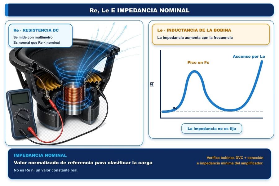 Parámetros de impedancia de un subwoofer